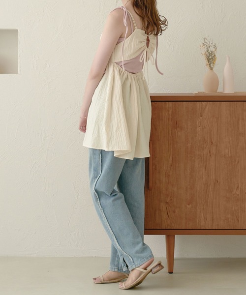 Ambre Neige（アンブルネージュ）の「ジャガードペプラムビスチェ／【WEB/EC限定商品】（キャミソール・レディース・アイボリー/ブラック/ベージュ・FREE）」の10枚目の写真