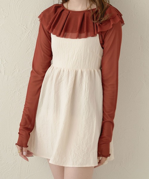 Ambre Neige（アンブルネージュ）の「ジャガードペプラムビスチェ／【WEB/EC限定商品】（キャミソール・レディース・アイボリー/ブラック/ベージュ・FREE）」の7枚目の写真