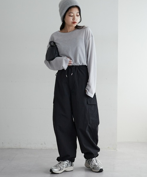 CIAOPANIC TYPY（チャオパニックティピー）の「サイドドロストカーブカーゴパンツ（カーゴパンツ・レディース・ブラック/カーキ/ブラウン・SMALL/MEDIUM）」の9枚目の写真