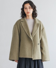 A part by | ヘリンボーンモヘアコート(ピーコート)