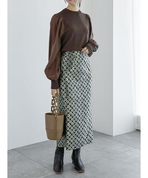 Te chichi（テチチ）の「オーガンジースリーブニットプルオーバー（ニット/セーター・レディース・ブルー/ブラック/ブラウン・F）」の6枚目の写真