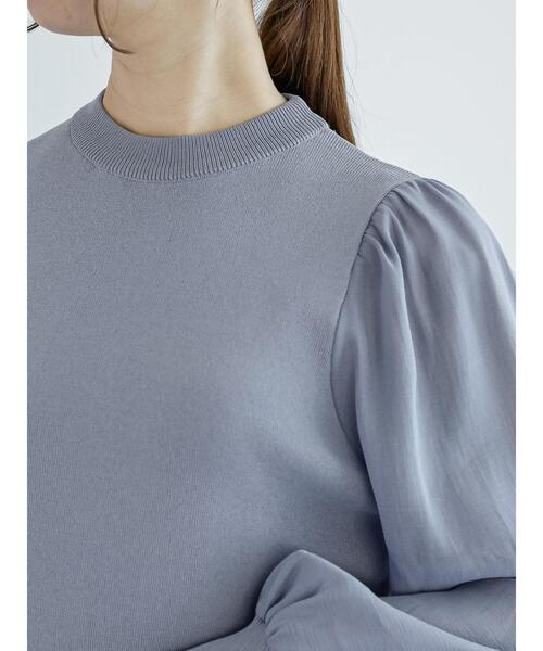 Te chichi（テチチ）の「オーガンジースリーブニットプルオーバー（ニット/セーター・レディース・ブルー/ブラック/ブラウン・F）」の14枚目の写真