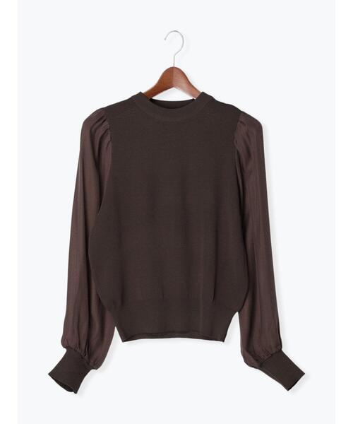 Te chichi（テチチ）の「オーガンジースリーブニットプルオーバー（ニット/セーター・レディース・ブルー/ブラック/ブラウン・F）」の17枚目の写真