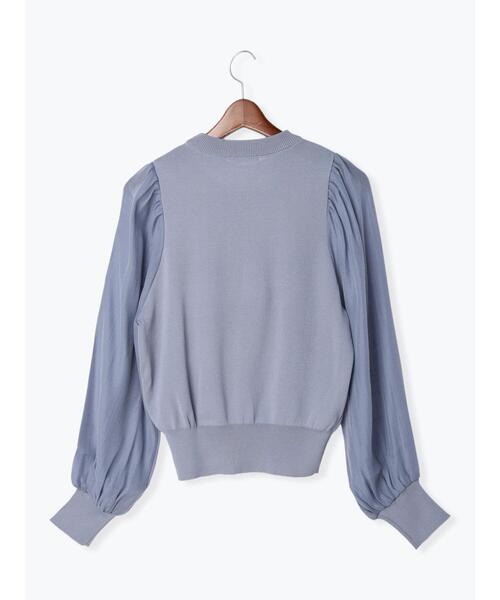 Te chichi（テチチ）の「オーガンジースリーブニットプルオーバー（ニット/セーター・レディース・ブルー/ブラック/ブラウン・F）」の19枚目の写真