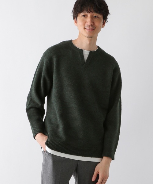 GLOBAL WORK(グローバルワーク)の「フワフワHug meキーレイヤー/704860(ニット/セーター・メンズ・ベージュ系その他3/チャコールグレー/ライトパープル/カーキ/ネイビー/ホワイト系その他2・MEDIUM/SMALL/X-LARGE/LARGE)」の5枚目の写真