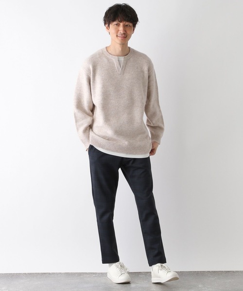 GLOBAL WORK(グローバルワーク)の「フワフワHug meキーレイヤー/704860(ニット/セーター・メンズ・ベージュ系その他3/チャコールグレー/ライトパープル/カーキ/ネイビー/ホワイト系その他2・MEDIUM/SMALL/X-LARGE/LARGE)」の8枚目の写真