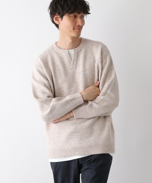 GLOBAL WORK(グローバルワーク)の「フワフワHug meキーレイヤー/704860(ニット/セーター・メンズ・ベージュ系その他3/チャコールグレー/ライトパープル/カーキ/ネイビー/ホワイト系その他2・MEDIUM/SMALL/X-LARGE/LARGE)」の10枚目の写真