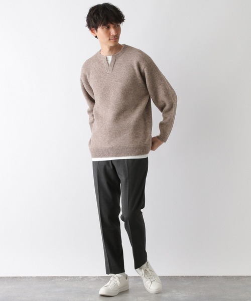 GLOBAL WORK(グローバルワーク)の「フワフワHug meキーレイヤー/704860(ニット/セーター・メンズ・ベージュ系その他3/チャコールグレー/ライトパープル/カーキ/ネイビー/ホワイト系その他2・MEDIUM/SMALL/X-LARGE/LARGE)」の15枚目の写真