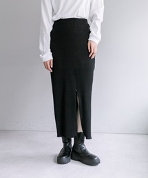 【4色展開】ZIPニットタイトスカート