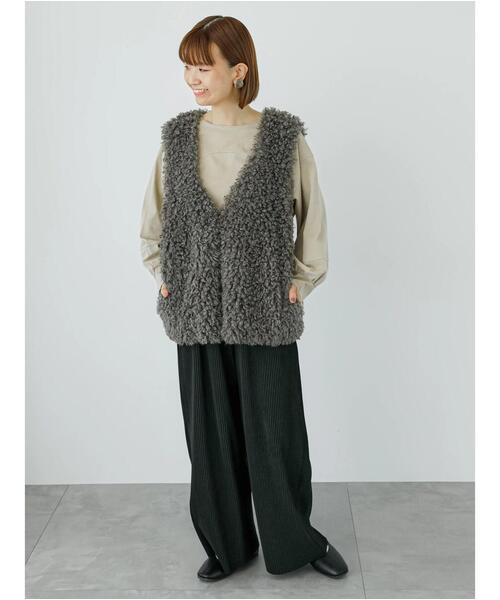 Lugnoncure(ルノンキュール)の「配色ステッチカットソープルオーバー(Tシャツ/カットソー・レディース・ベージュ/ブラック/オフホワイト・F)」の9枚目の写真