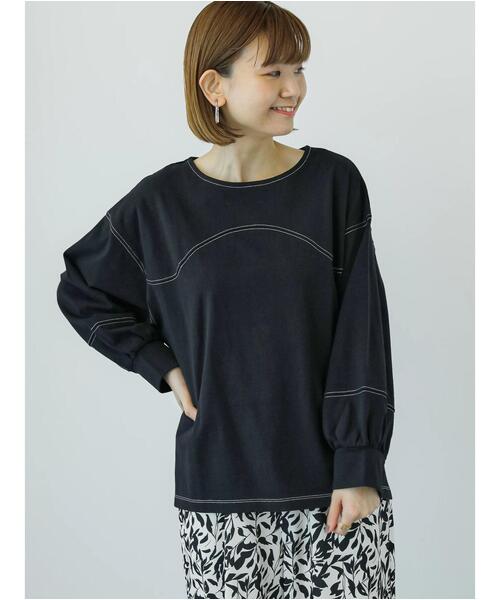 Lugnoncure(ルノンキュール)の「配色ステッチカットソープルオーバー(Tシャツ/カットソー・レディース・ベージュ/ブラック/オフホワイト・F)」の14枚目の写真