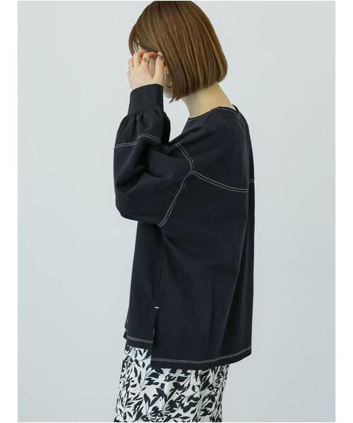 Lugnoncure(ルノンキュール)の「配色ステッチカットソープルオーバー(Tシャツ/カットソー・レディース・ベージュ/ブラック/オフホワイト・F)」の15枚目の写真