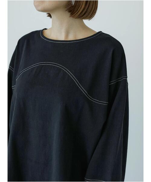 Lugnoncure(ルノンキュール)の「配色ステッチカットソープルオーバー(Tシャツ/カットソー・レディース・ベージュ/ブラック/オフホワイト・F)」の19枚目の写真