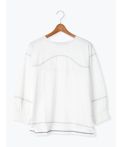 Lugnoncure(ルノンキュール)の「配色ステッチカットソープルオーバー(Tシャツ/カットソー・レディース・ベージュ/ブラック/オフホワイト・F)」の21枚目の写真