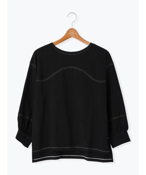 Lugnoncure(ルノンキュール)の「配色ステッチカットソープルオーバー(Tシャツ/カットソー・レディース・ベージュ/ブラック/オフホワイト・F)」の22枚目の写真