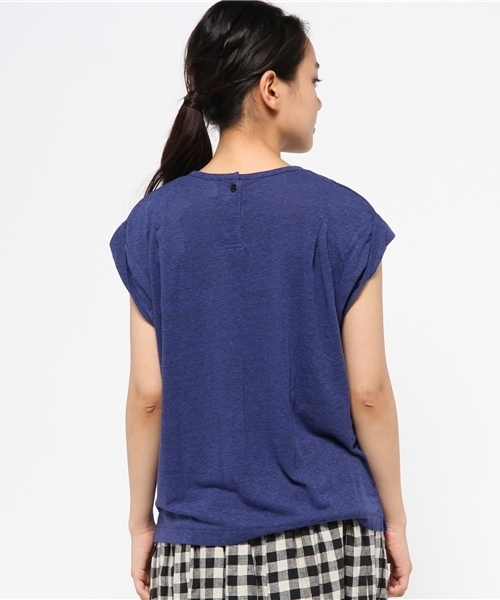 OUTLET(アウトレット)の「【Ciaopanic】フランダース麻天竺袖口ターンバックTOPS(Tシャツ/カットソー・レディース・イエロー/ライトブルー/ブルー・FREE)」の10枚目の写真