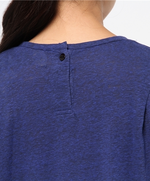 OUTLET(アウトレット)の「【Ciaopanic】フランダース麻天竺袖口ターンバックTOPS(Tシャツ/カットソー・レディース・イエロー/ライトブルー/ブルー・FREE)」の4枚目の写真