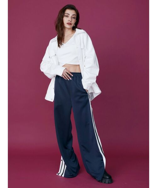 EVRIS（エヴリス）の「クロスリブクロップドトップス（Tシャツ/カットソー・レディース・イエロー/ブラック/ホワイト・FREE）」の8枚目の写真