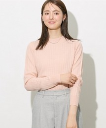 高身長 袖丈たっぷりワイドリブプチハイネックセーター (トールサイズ)