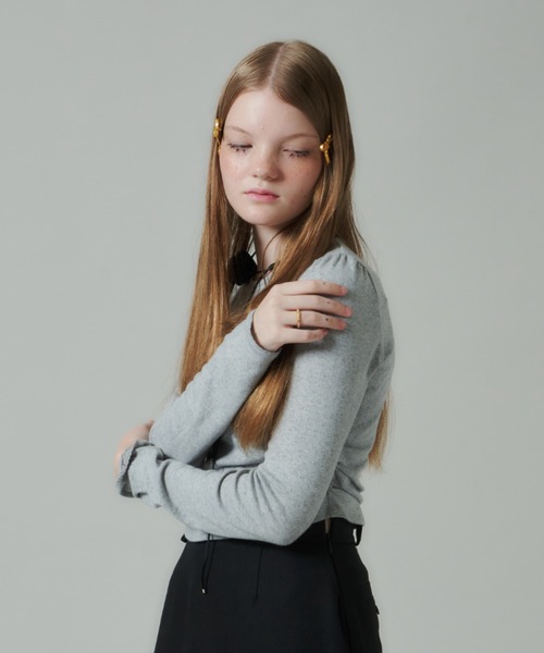 GIUNON(ジウノン)の「cotton long t-shirt / コットンロンT(Tシャツ/カットソー・レディース・ホワイト/グレー・FREE)」の17枚目の写真