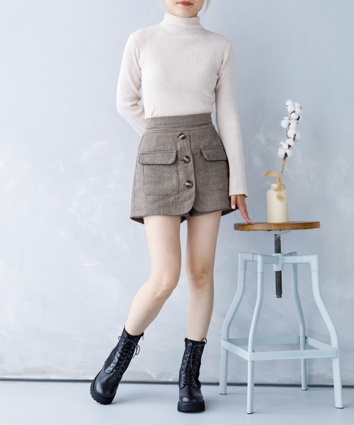 attagirl（アタガール）の「レースアップニットブーツ（ブーツ・レディース・ブラック/アイボリー・LL/M/L/S）」の9枚目の写真