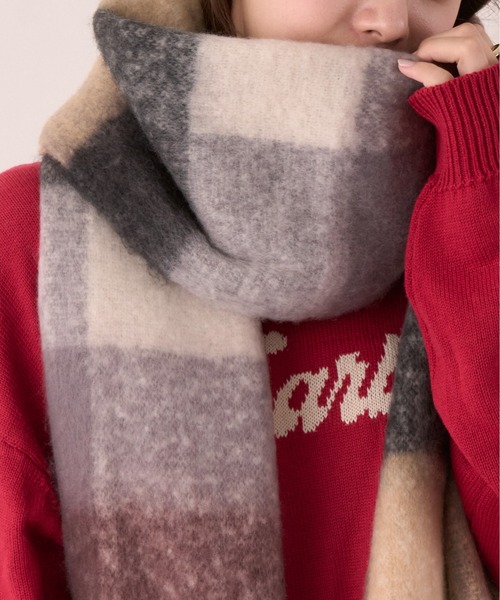 Ada.（エイダ）の「カラフル ブロックチェック ボリューム フリンジ