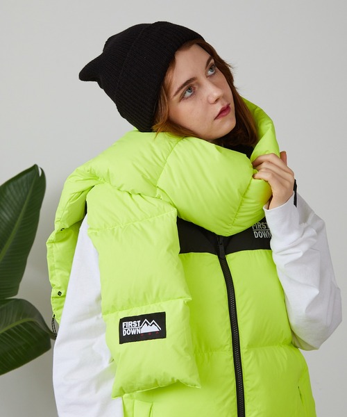 【セール】First Down/ファーストダウン LONG DOWN MUFFLER MICROFT ダウンマフラー（マフラー）｜FIRST DOWN（ファーストダウン）