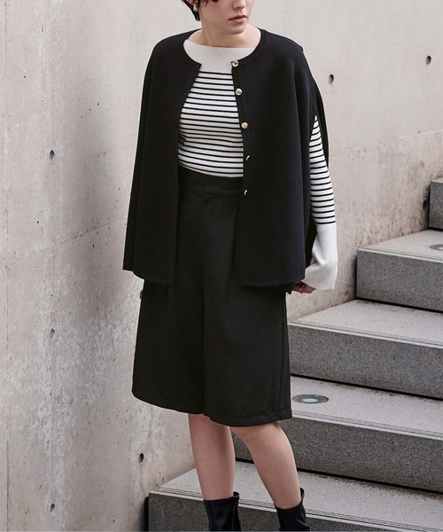UR'S(ユアーズ)の「ハイウエストハーフパンツ(その他パンツ・レディース・ブラック/ライトベージュ・S/M/L)」の8枚目の写真