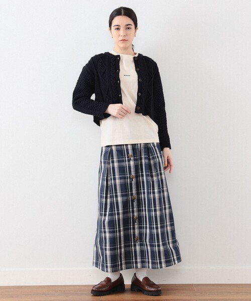 BEAMS BOY コットンナイロンアランカーディガン BEAMS BOY（ビームスボーイ）の「BEAMS BOY / コットンナイロン