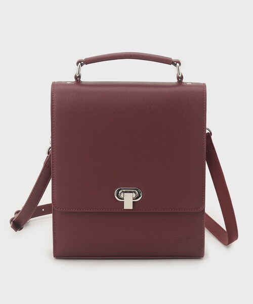 TAKEO KIKUCHI（タケオキクチ）の「◆【2WAY】フラップ BOXショルダーバッグ（ショルダーバッグ・メンズ・ボルドー/ブラック/ダークブラウン・00）」の3枚目の写真