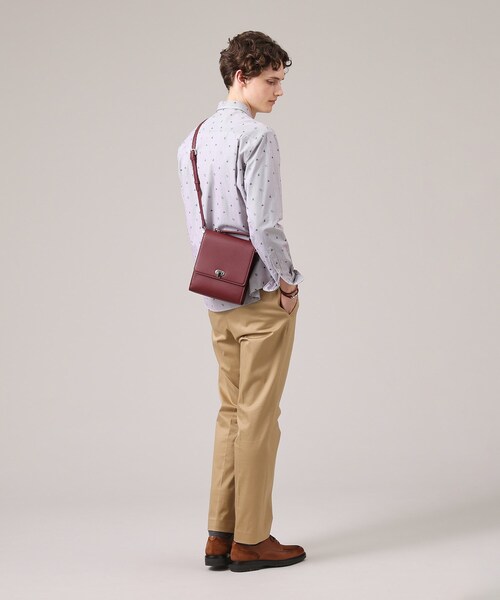 TAKEO KIKUCHI（タケオキクチ）の「◆【2WAY】フラップ BOXショルダーバッグ（ショルダーバッグ・メンズ・ボルドー/ブラック/ダークブラウン・00）」の9枚目の写真