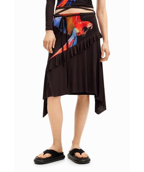 Desigual(デシグアル)の「【Desigual x Tyler McGillivary】アシンメトリースカート(スカート・レディース・ブラック・S/M/L/XL/XS)」の6枚目の写真