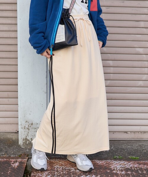 【セール】ベロア サイドライン スカート（スカート）｜FREAK'S STORE（フリークスストア）