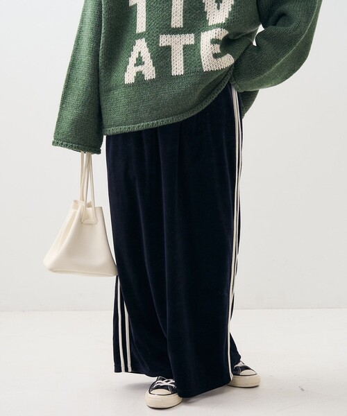 【セール】ベロア サイドライン スカート（スカート）｜FREAK'S STORE（フリークスストア）