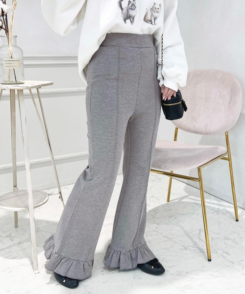 apres jour（アプレジュール）の「裾フリルパンツ【ZOZOTOWN限定アイテム】（その他パンツ・レディース・モカ/ブラック/杢グレー・MEDIUM/X-LARGE/SMALL）」の11枚目の写真