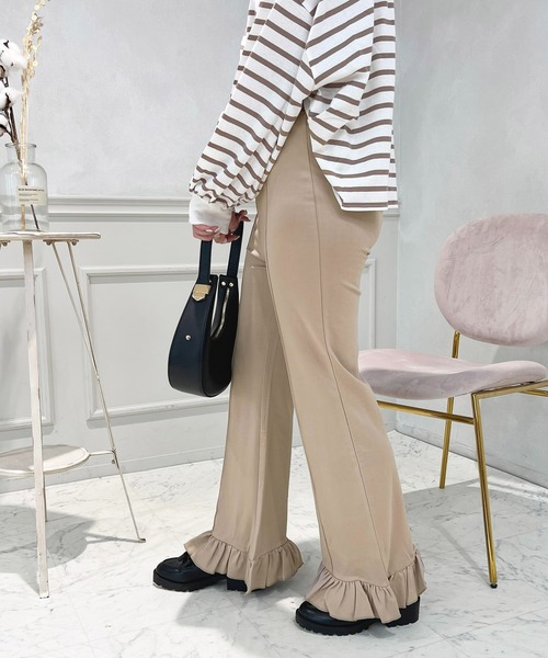 apres jour（アプレジュール）の「裾フリルパンツ【ZOZOTOWN限定アイテム】（その他パンツ・レディース・モカ/ブラック/杢グレー・MEDIUM/X-LARGE/SMALL）」の17枚目の写真