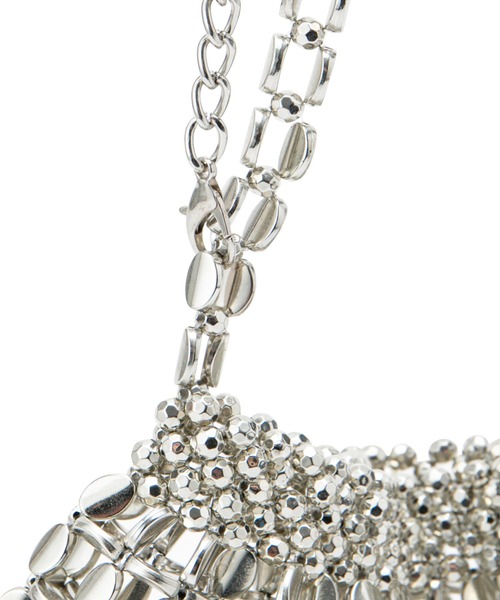 VIS（ビス）の「【2WAY】ビーズショルダーバッグ（ショルダーバッグ・レディース・シルバー・FREE）」の6枚目の写真