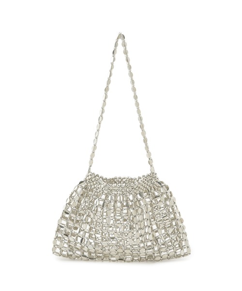 VIS（ビス）の「【2WAY】ビーズショルダーバッグ（ショルダーバッグ・レディース・シルバー・FREE）」の2枚目の写真