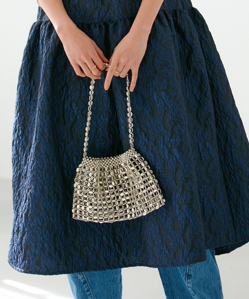 VIS（ビス）の「【2WAY】ビーズショルダーバッグ（ショルダーバッグ・レディース・シルバー・FREE）」の12枚目の写真