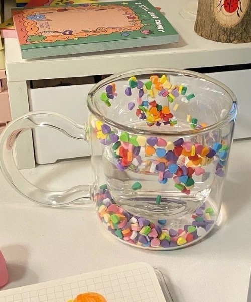 Made in I(メイドインアイ)の「Colorful Pop Double Wall Glass(グラス/マグカップ/タンブラー・レディース・クリア・FREE)」の6枚目の写真