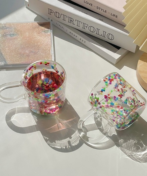 Made in I(メイドインアイ)の「Colorful Pop Double Wall Glass(グラス/マグカップ/タンブラー・レディース・クリア・FREE)」の3枚目の写真