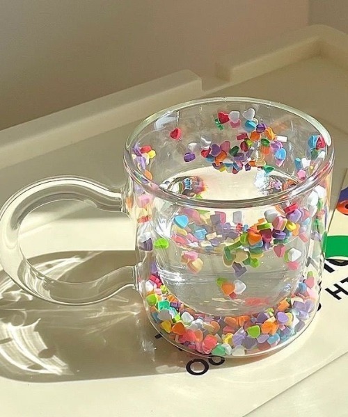 Made in I(メイドインアイ)の「Colorful Pop Double Wall Glass(グラス/マグカップ/タンブラー・レディース・クリア・FREE)」の2枚目の写真