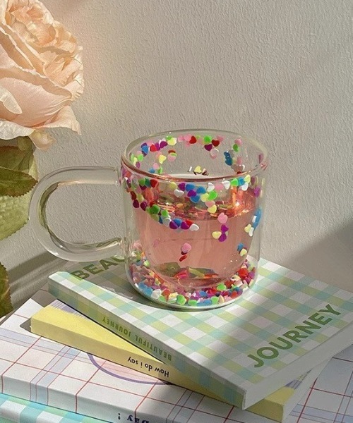 Made in I(メイドインアイ)の「Colorful Pop Double Wall Glass(グラス/マグカップ/タンブラー・レディース・クリア・FREE)」の12枚目の写真