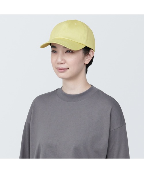 無印良品（ムジルシリョウヒン）の「コットンツイル　キャップ（キャップ・レディース・ライトイエロー/ライトベージュ/ブラック・55-59cm）」の9枚目の写真