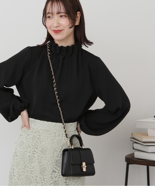 N.（N. Natural Beauty Basic）（エヌエヌナチュラルビューティーベーシック）の「◆ペーパーバックパフブラウス（シャツ/ブラウス・レディース・ピンク/グレー/ブラック/オフホワイト・MEDIUM）」の3枚目の写真