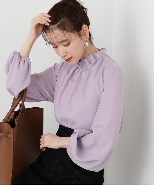 N.（N. Natural Beauty Basic）（エヌエヌナチュラルビューティーベーシック）の「◆ペーパーバックパフブラウス（シャツ/ブラウス・レディース・ピンク/グレー/ブラック/オフホワイト・MEDIUM）」の14枚目の写真