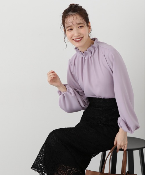 N.（N. Natural Beauty Basic）（エヌエヌナチュラルビューティーベーシック）の「◆ペーパーバックパフブラウス（シャツ/ブラウス・レディース・ピンク/グレー/ブラック/オフホワイト・MEDIUM）」の17枚目の写真