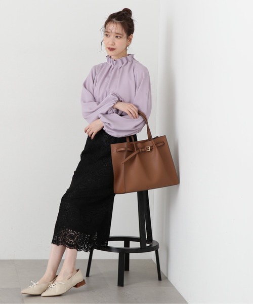 N.（N. Natural Beauty Basic）（エヌエヌナチュラルビューティーベーシック）の「◆ペーパーバックパフブラウス（シャツ/ブラウス・レディース・ピンク/グレー/ブラック/オフホワイト・MEDIUM）」の19枚目の写真