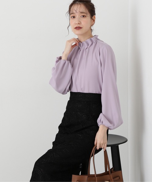 N.（N. Natural Beauty Basic）（エヌエヌナチュラルビューティーベーシック）の「◆ペーパーバックパフブラウス（シャツ/ブラウス・レディース・ピンク/グレー/ブラック/オフホワイト・MEDIUM）」の21枚目の写真