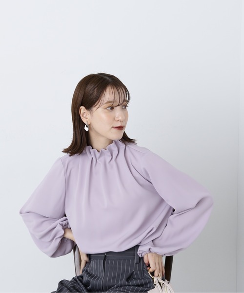 N.（N. Natural Beauty Basic）（エヌエヌナチュラルビューティーベーシック）の「◆ペーパーバックパフブラウス（シャツ/ブラウス・レディース・ピンク/グレー/ブラック/オフホワイト・MEDIUM）」の22枚目の写真